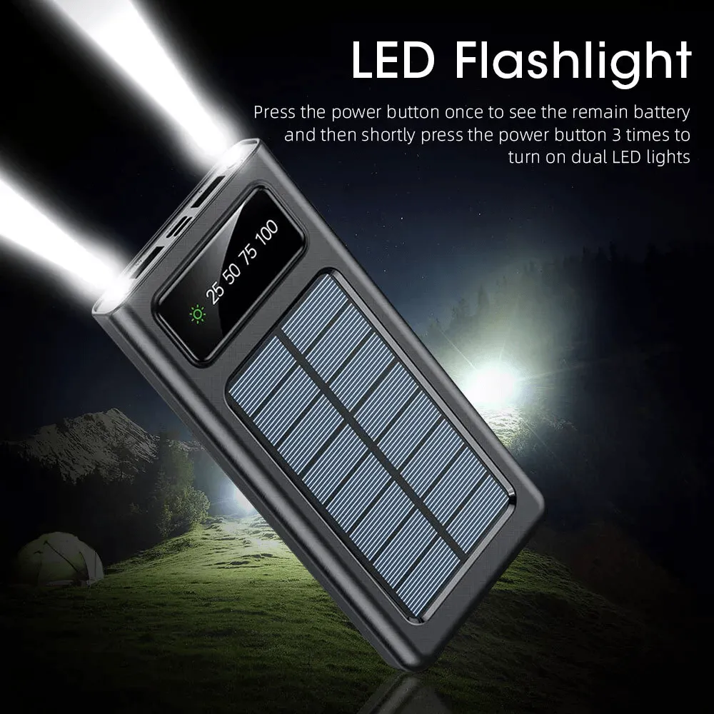 Portable Fast Charging Solar Power Bank 10000mAh - P108