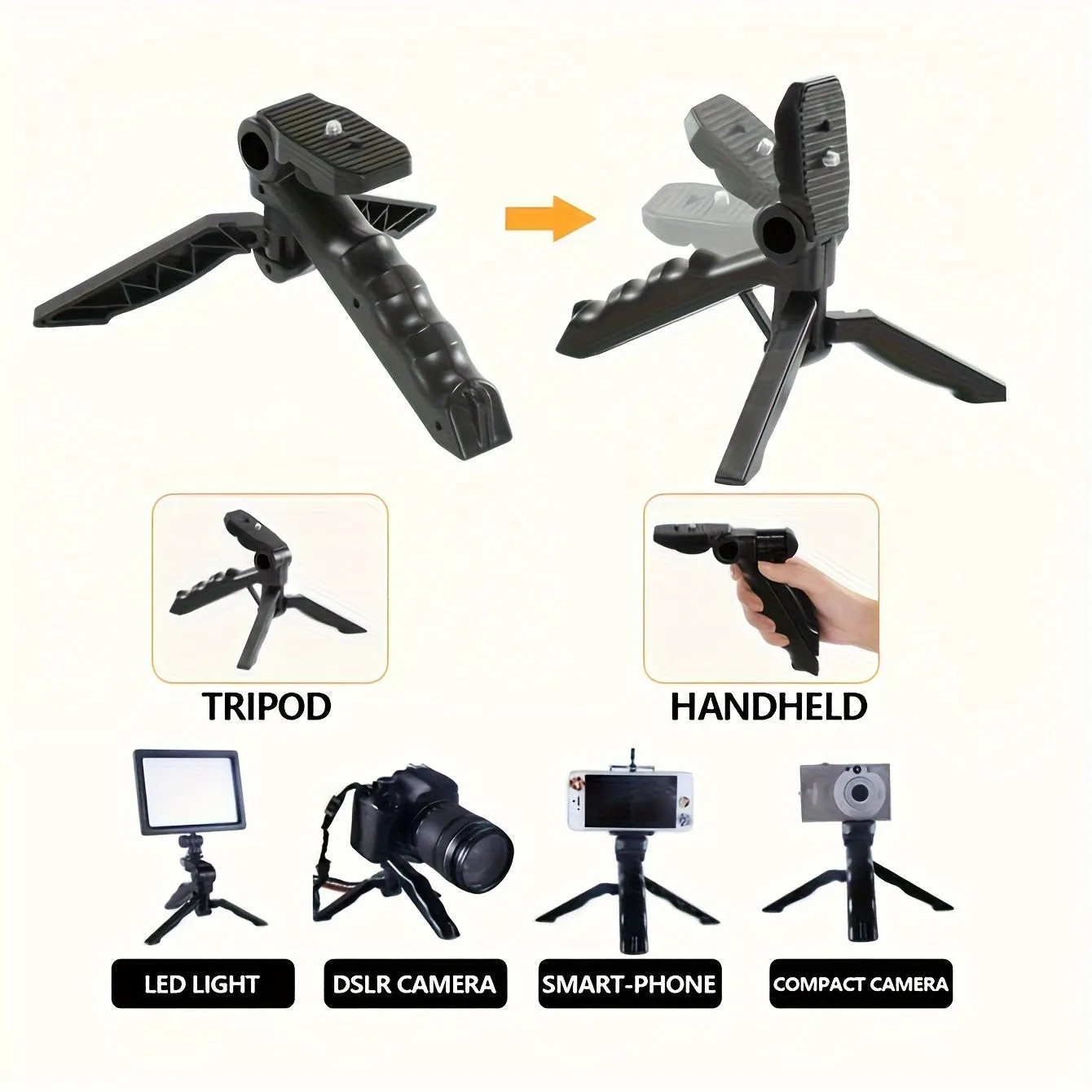 Portable Mobile Phone Stand, Equipped With Mobile Phone Tripod, Fill Light And Microphone