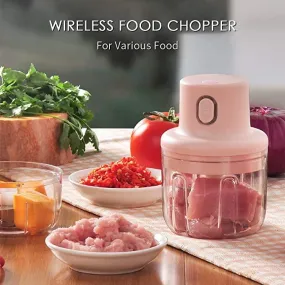 Portable USB Rechargeable Electric Fruit Vegetable Chopper