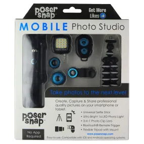 PoserSnap Mobile Photo Studio (NO APP REQUIRED) - Black / Blue