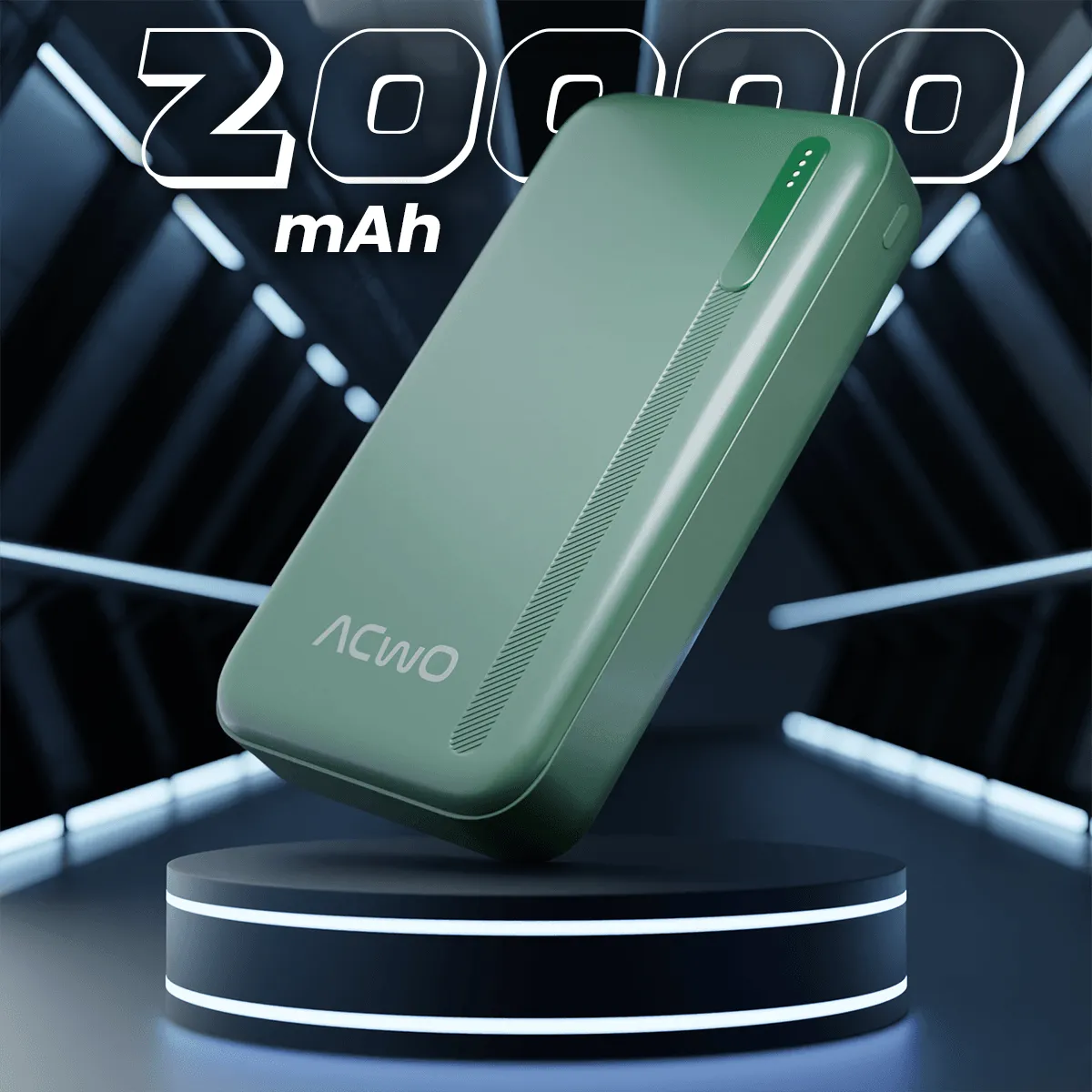 POwER 721 -  20000 mAh Fast Charging  Green Powerbank With 22.5W Output