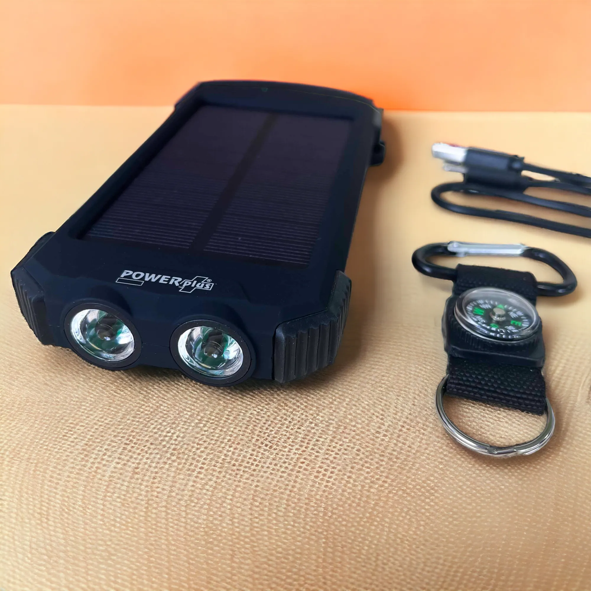 POWERplus Beluga 10000mAh Heavy Duty Solar Powerbank, Wireless & USB C Charging