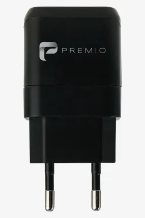 Premio 2.4 Amp Dual Wall Charger Black