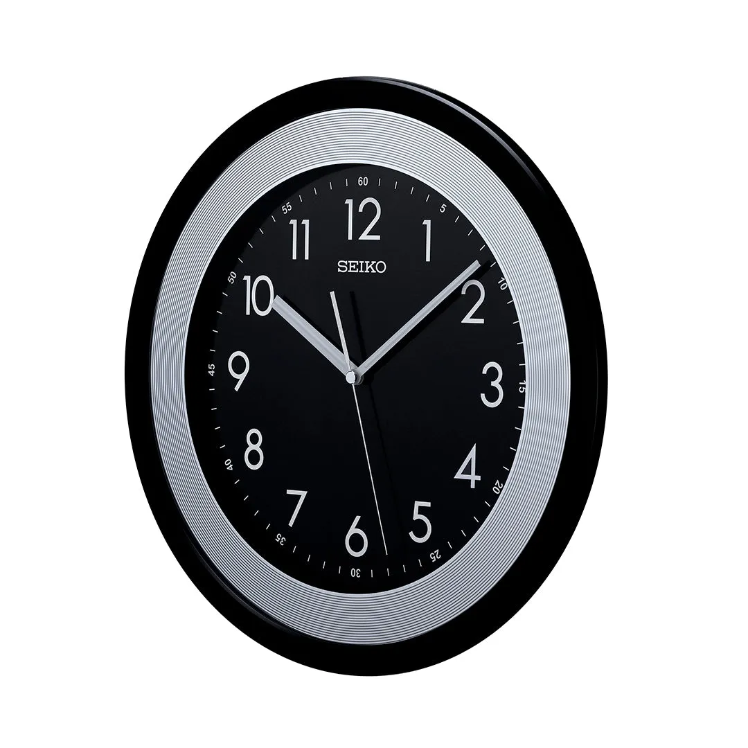 QXA812K Black-White Dial Clock