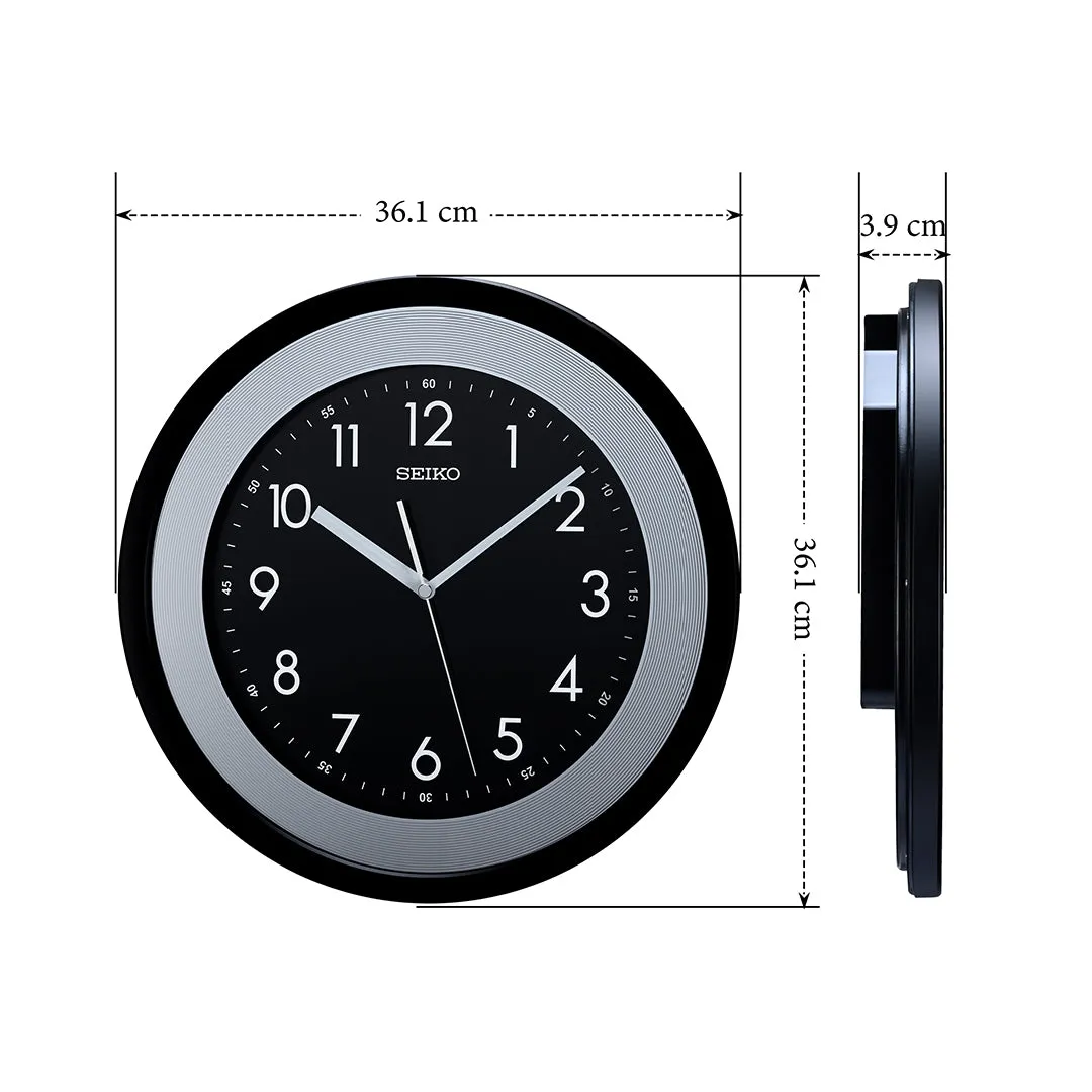 QXA812K Black-White Dial Clock