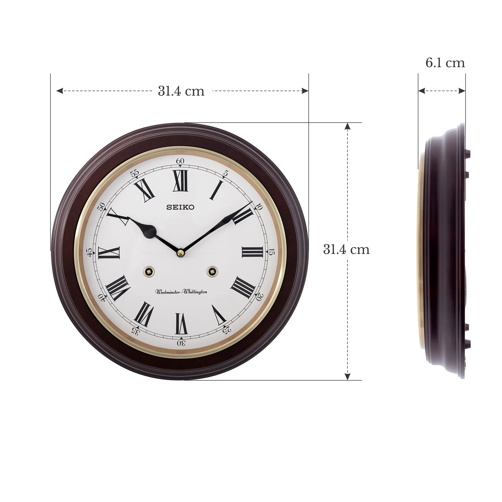 QXH202B Alder Wood Dual Chime Musical Clock