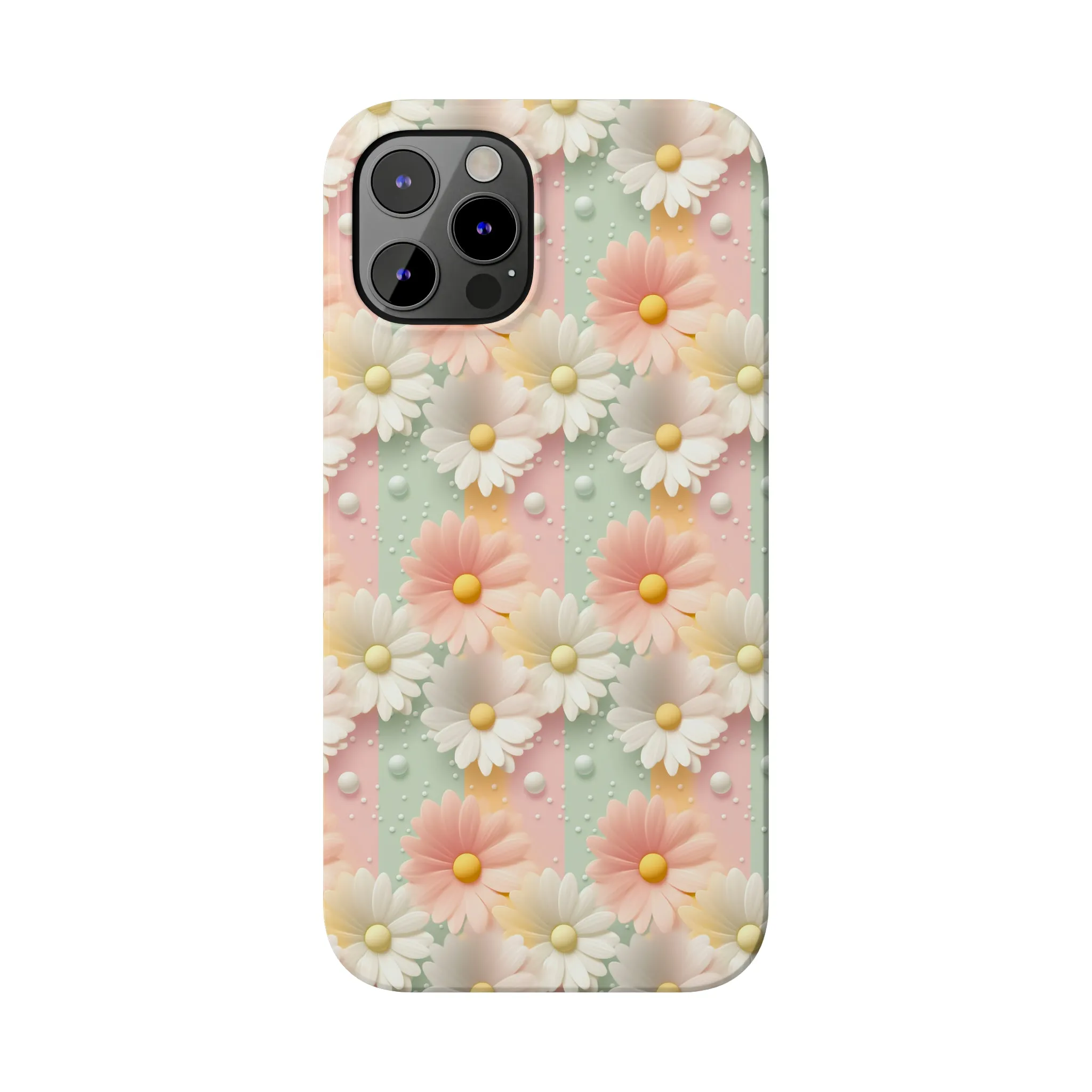 Rainbow of Daisies Design Sleek Elegance Wireless-Charging Compatible Phone Case Slim Phone Case compatible with over 20 iphone models