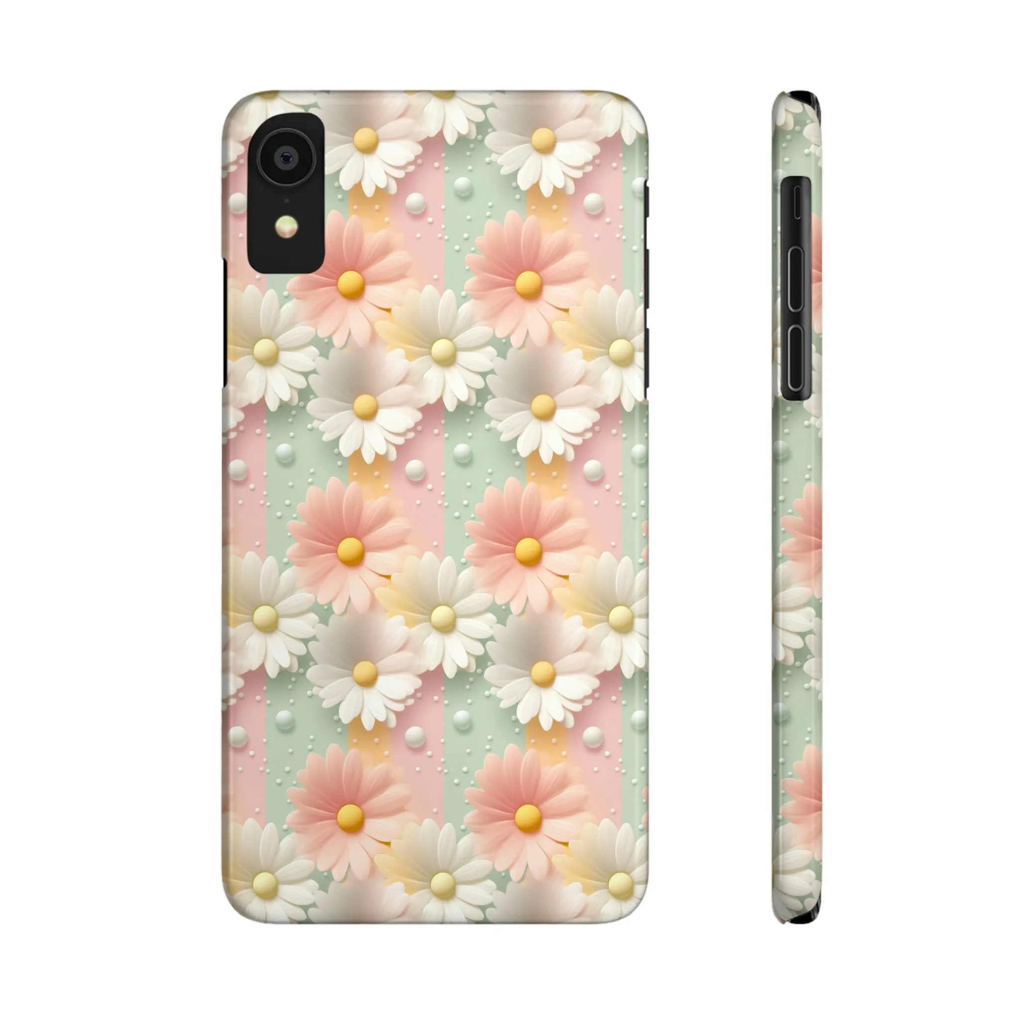 Rainbow of Daisies Design Sleek Elegance Wireless-Charging Compatible Phone Case Slim Phone Case compatible with over 20 iphone models