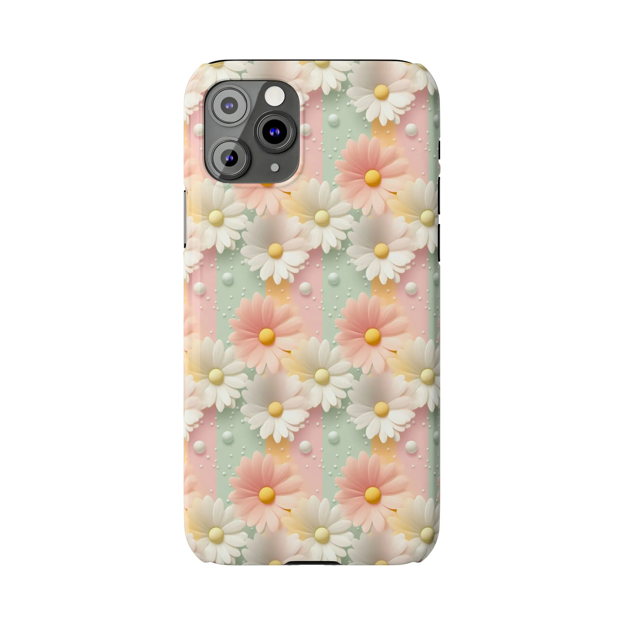 Rainbow of Daisies Design Sleek Elegance Wireless-Charging Compatible Phone Case Slim Phone Case compatible with over 20 iphone models