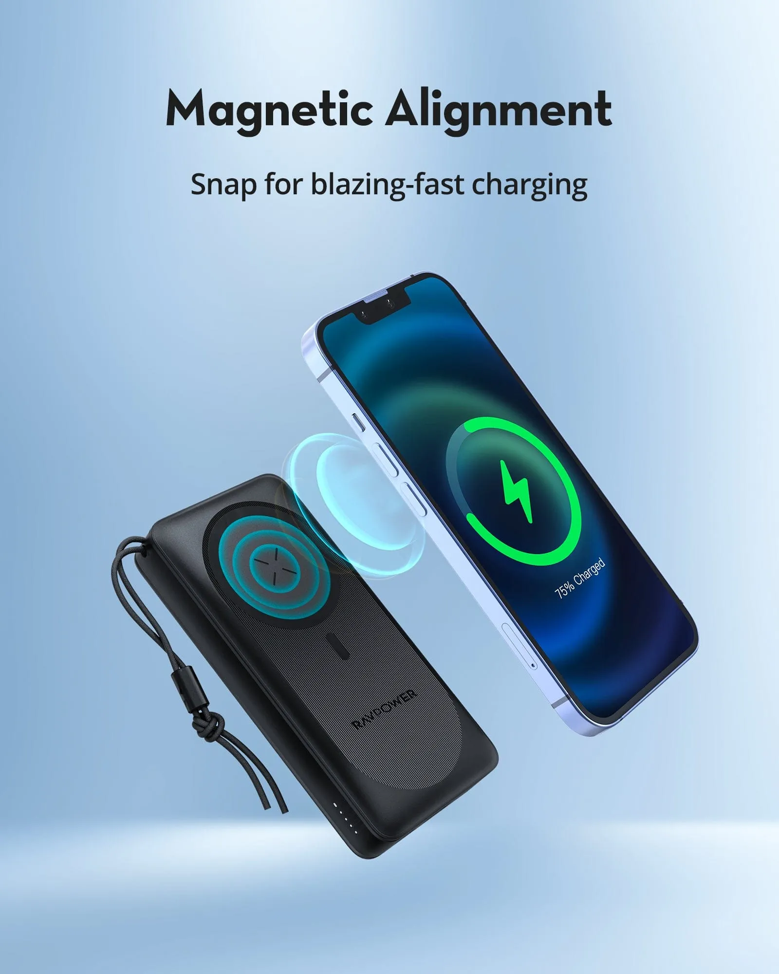 RAVPOWER 15W Magnetic Wireless Power Bank - PB1214