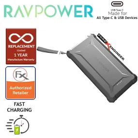 RAVPower RP-PB097 Waterproof Power Bank 20100mAh with 45WPD   QC3.0 and Built-in flashlight - Black