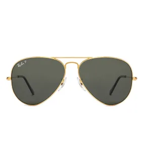 Ray Ban Men's Green Aviator Sunglasses