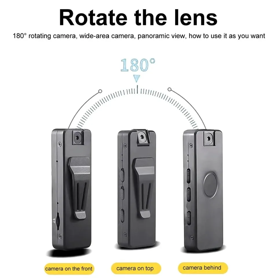 REC Mini Body Mounted Camera Portable Pocket Video Recorder