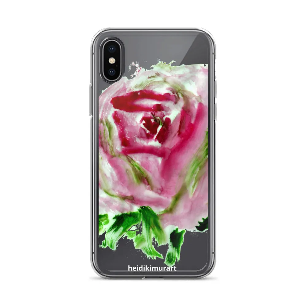 Red Rose Floral Phone Case, iPhone X | XS | XR | XS Max | 8 | 8  | 7| 7  Phone Case-Printed in USA/EU