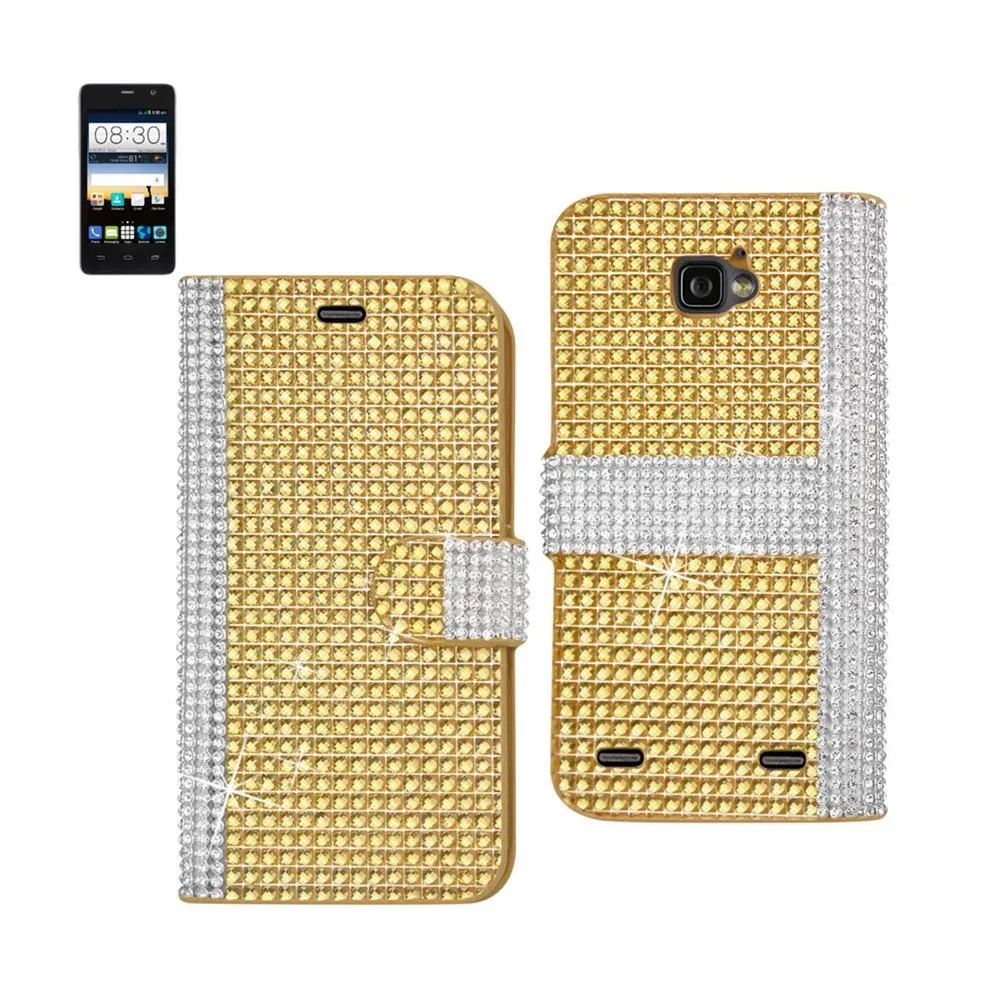 Reiko Diamond Flip Case ZTE Sonata 2 Gold