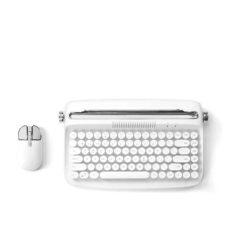 Retro Ipad Bluetooth Keyboard Mouse Set Cute Office