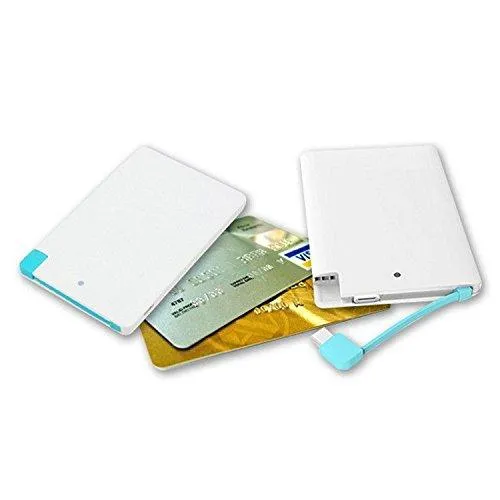 Rewy High Quality 2200 mAh Credit Card Size Power Bank With Auto Detect Technology - White