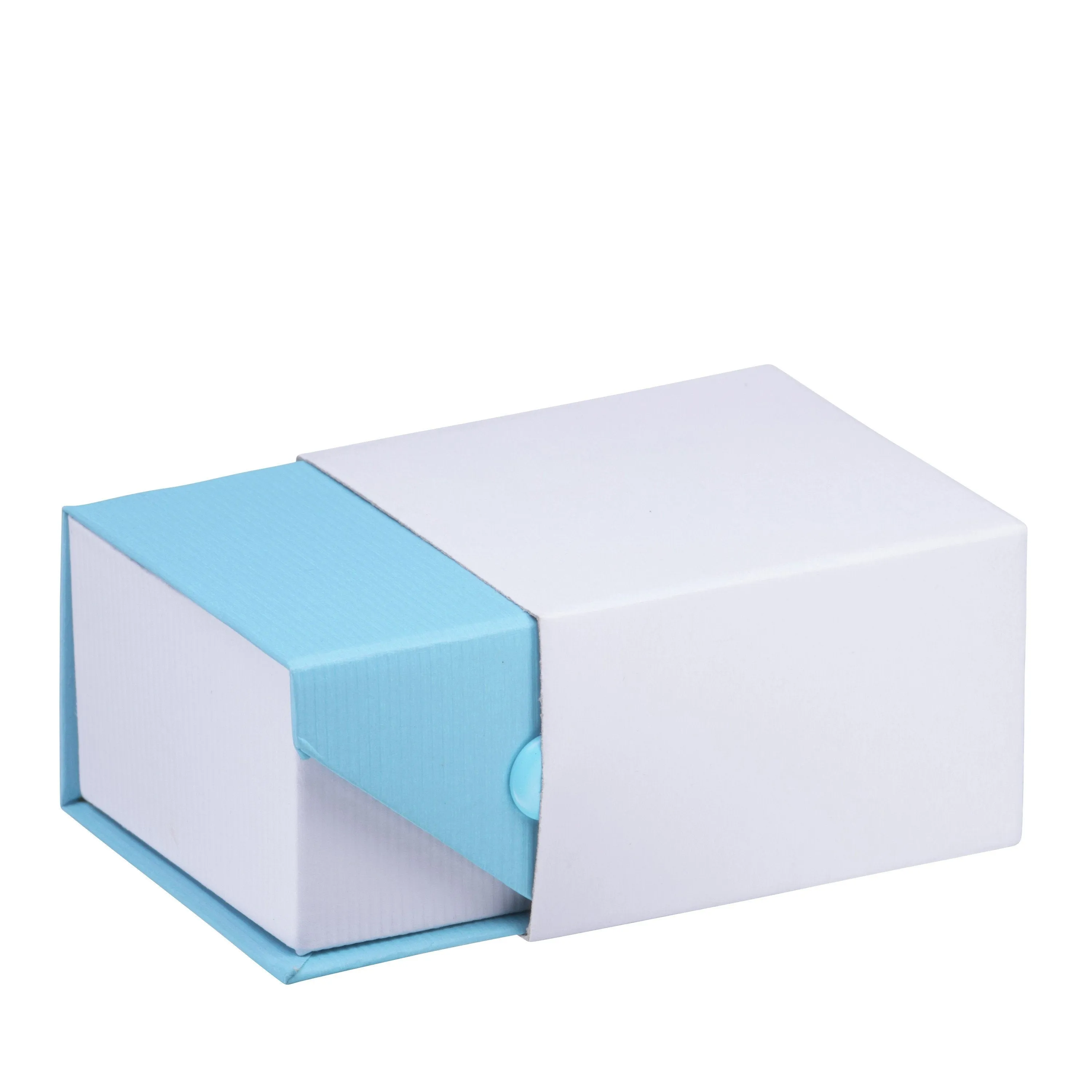 Ribbed Paper Snap Earring Box, Prim Collection