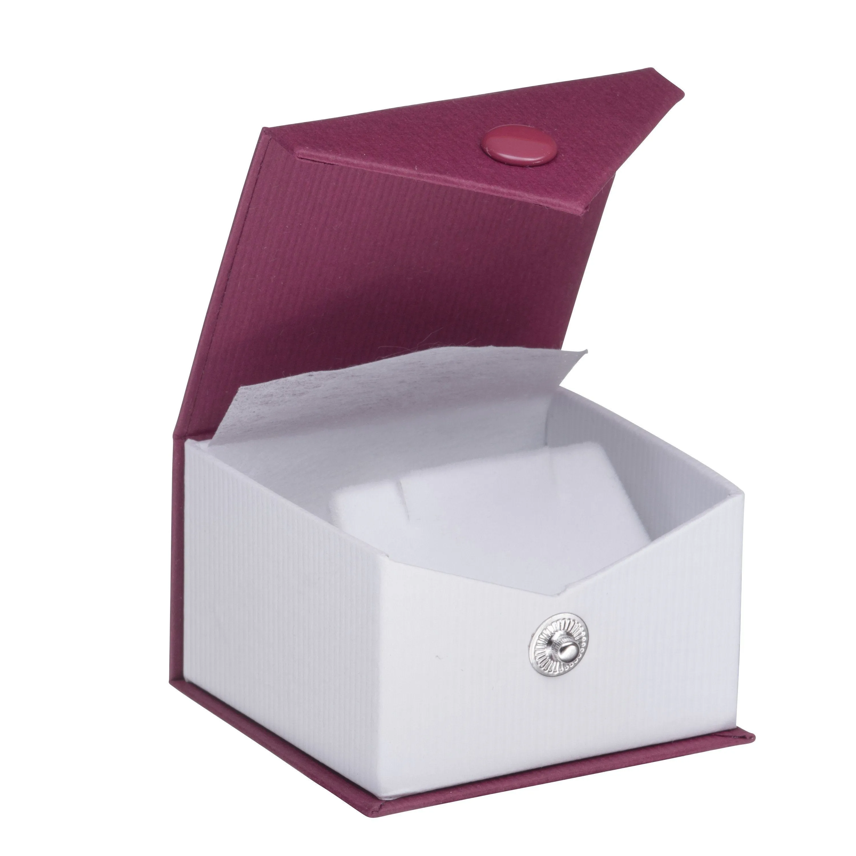 Ribbed Paper Snap Earring Box, Prim Collection