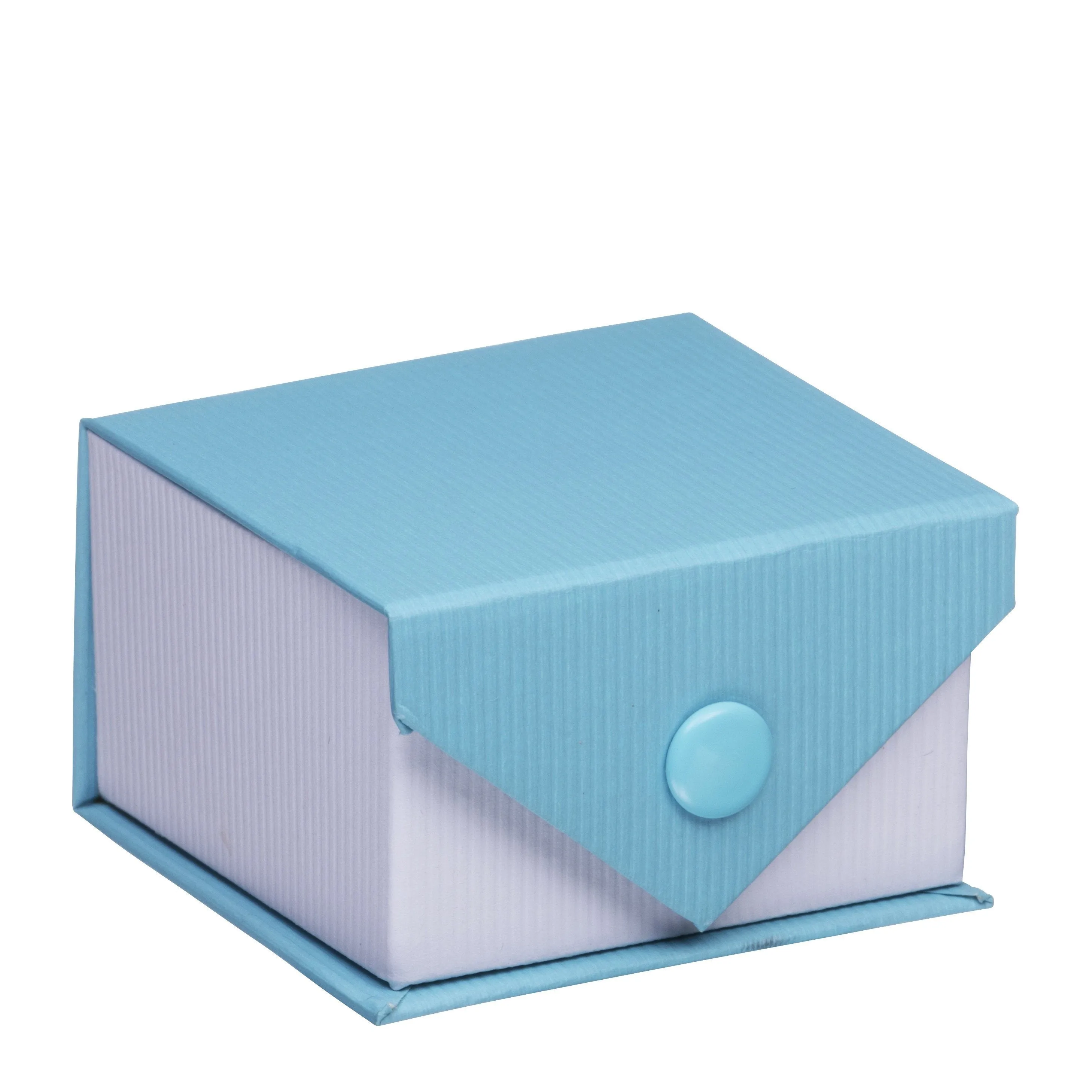 Ribbed Paper Snap Earring Box, Prim Collection