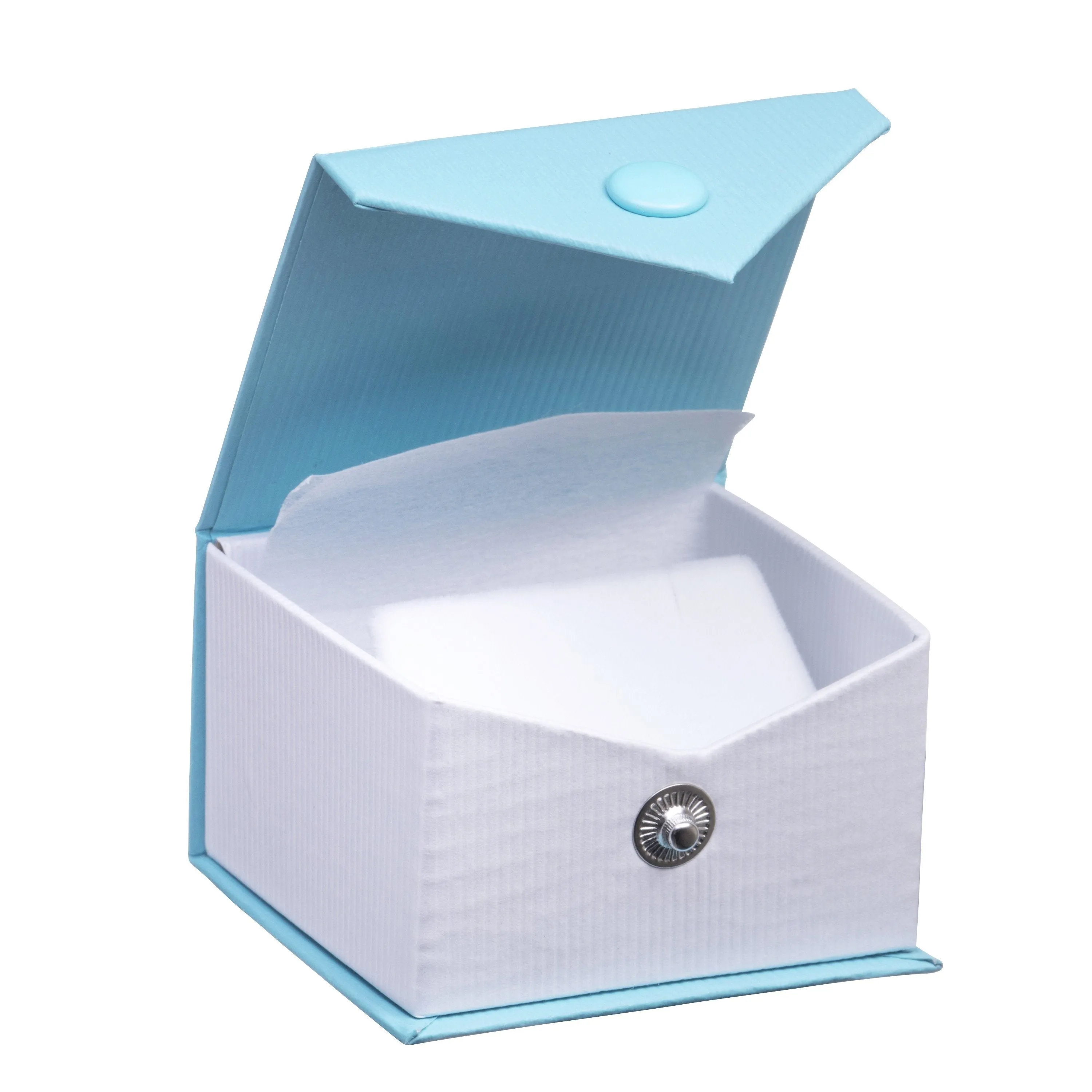 Ribbed Paper Snap Earring Box, Prim Collection