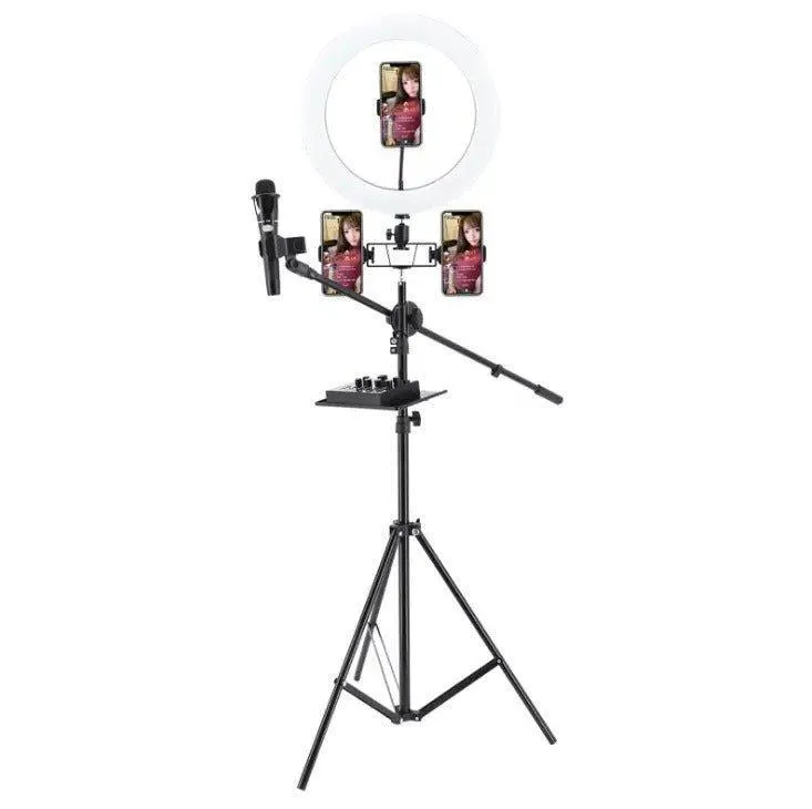 Ring Light With Stand - Live Streaming Artifact With Fill Light With Shelf