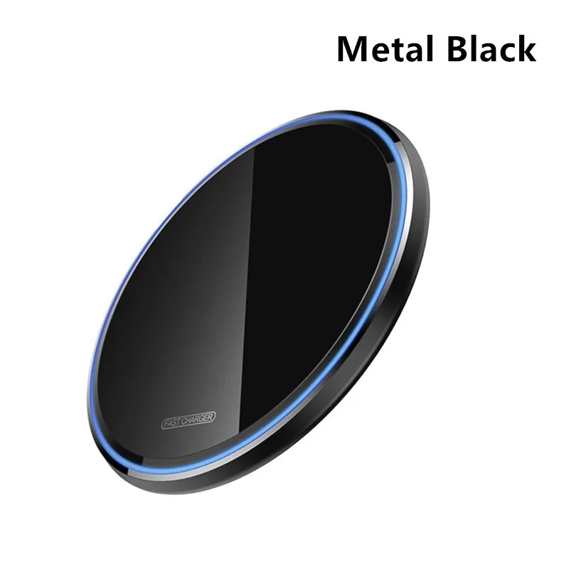 ROCK Metal 15W 10W Wireless Charger Mirror Fast Charging for iPhone 8 X XR XS Max Samsung S10 S9 Desktop Wireless Charger Pad