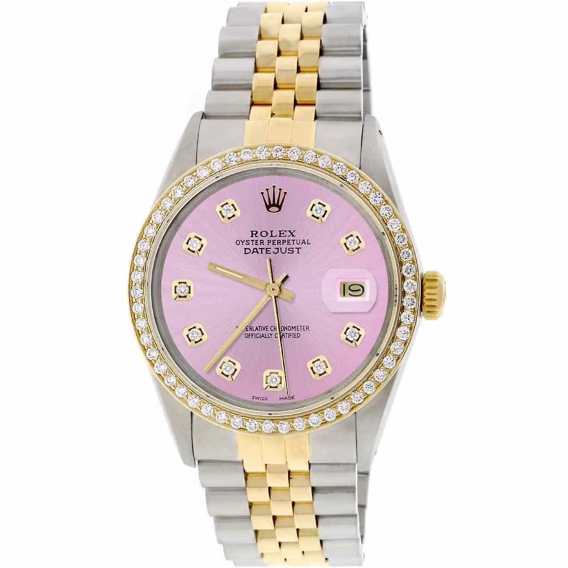 Rolex Datejust 2-Tone Gold/Steel 36mm Jubilee w/Orchid Pink Diamond Dial &amp; Bezel TFJ-142508151