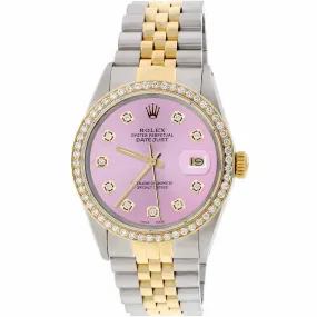 Rolex Datejust 2-Tone Gold/Steel 36mm Jubilee w/Orchid Pink Diamond Dial &amp; Bezel TFJ-142508151