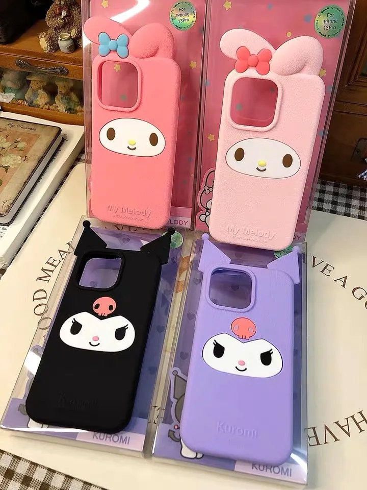 Sanrio My Melody Kuromi Silicone iPhone Case iPhone 12 13 14 15 Pro Promax