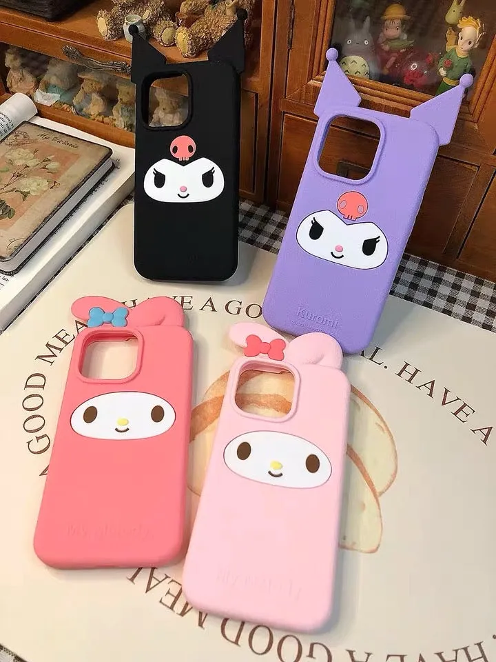 Sanrio My Melody Kuromi Silicone iPhone Case iPhone 12 13 14 15 Pro Promax