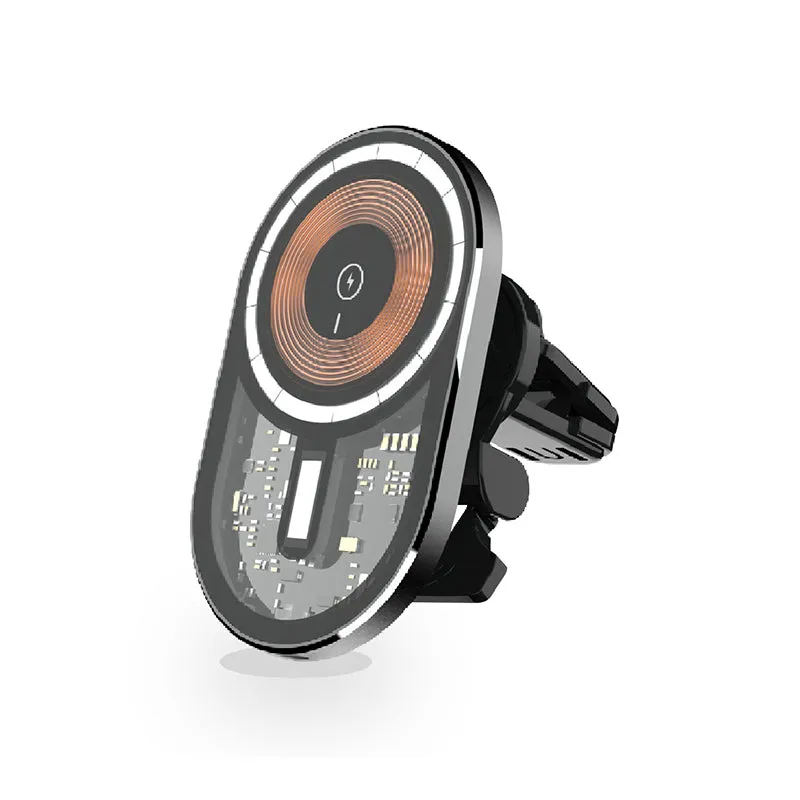 Sansai Magnetic Wireless Car Charger 15W for iPhone (Black)