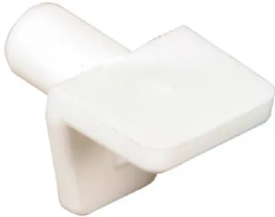 Shelf Support Peg, White Plastic, 5mm, 12-Pk.