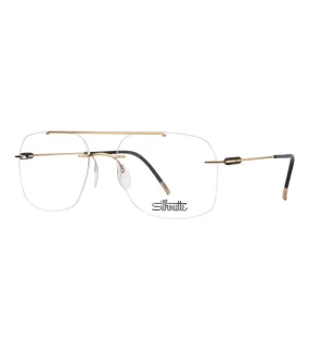 Silhouette Men's Gold Aviator Optical Frame