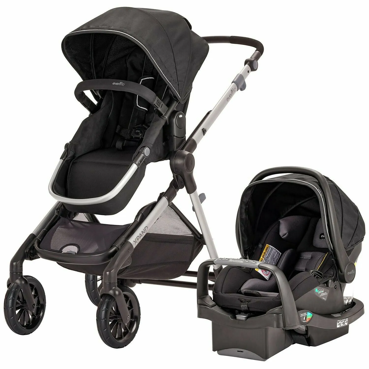 Single and Double Stroller with SafeMax Infant Car Seat Travel System Combo