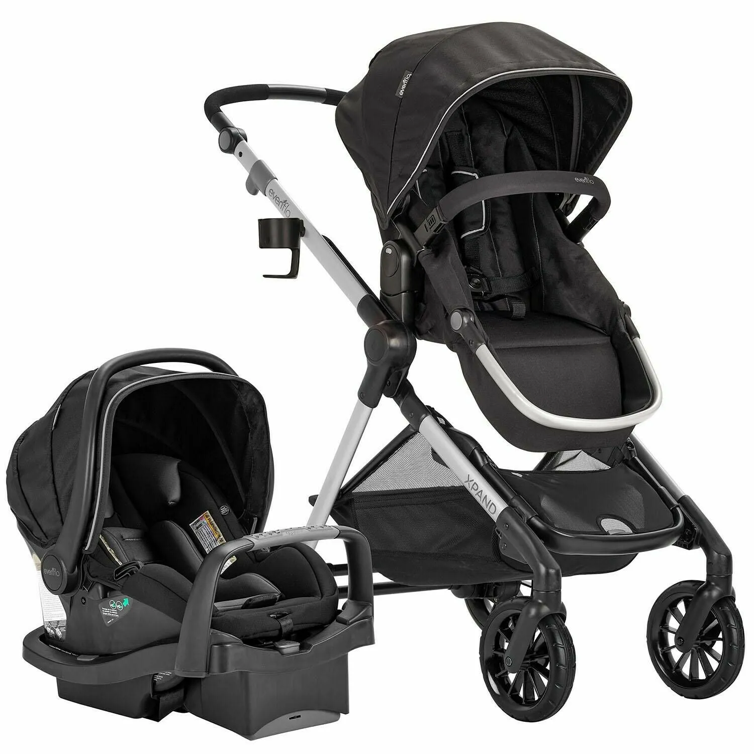 Single and Double Stroller with SafeMax Infant Car Seat Travel System Combo