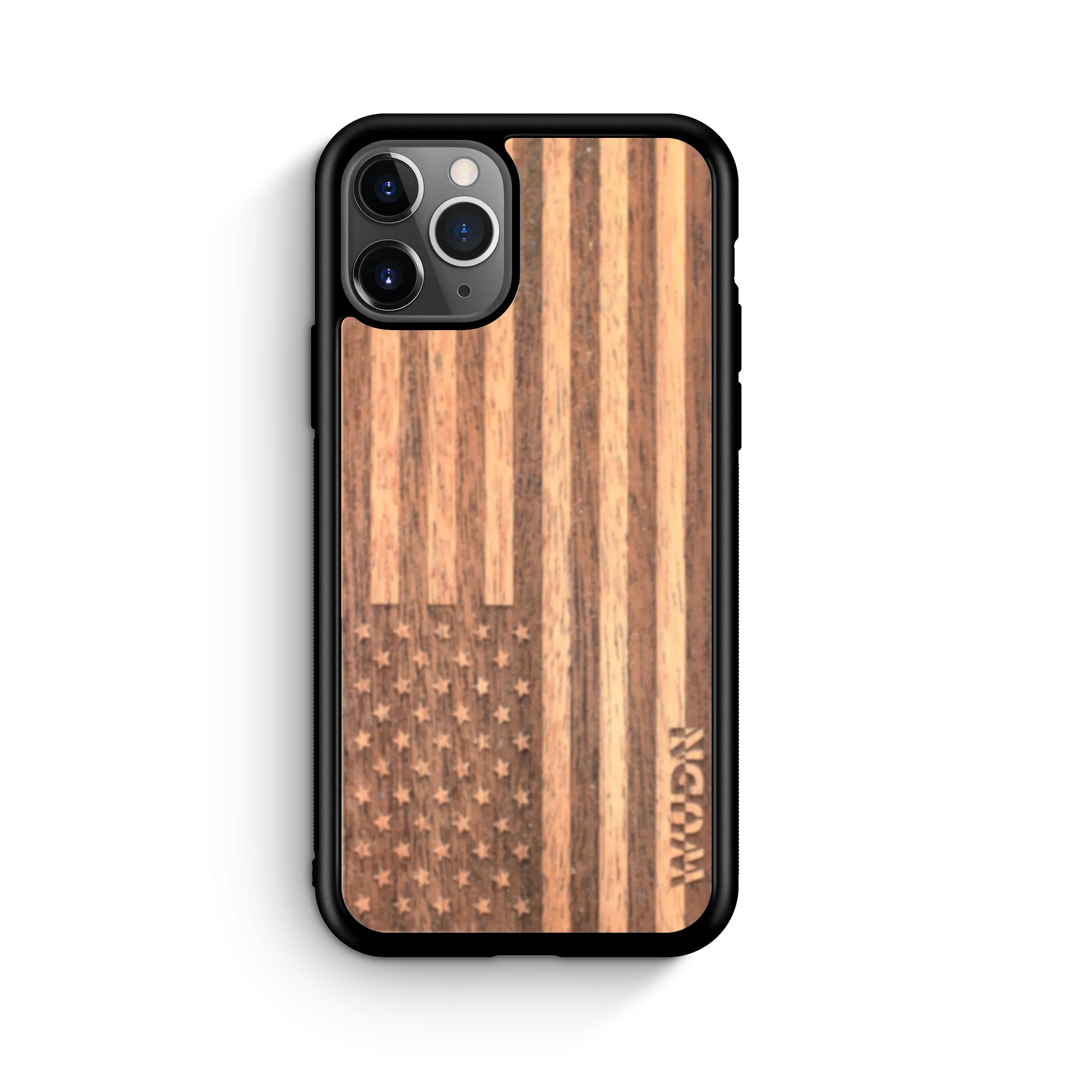 Slim Wooden Phone Case | American Flag in Mahogany