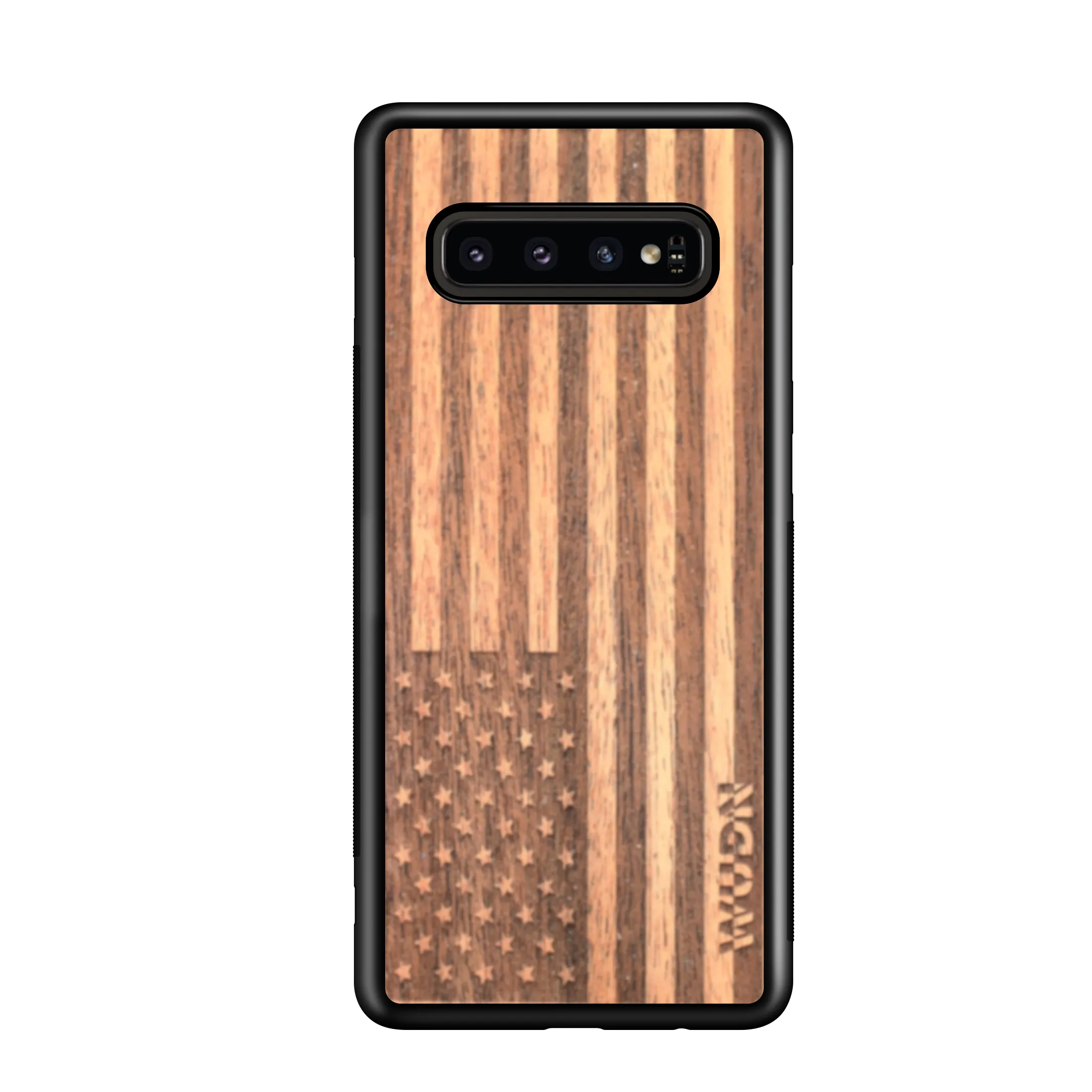 Slim Wooden Phone Case | American Flag in Mahogany