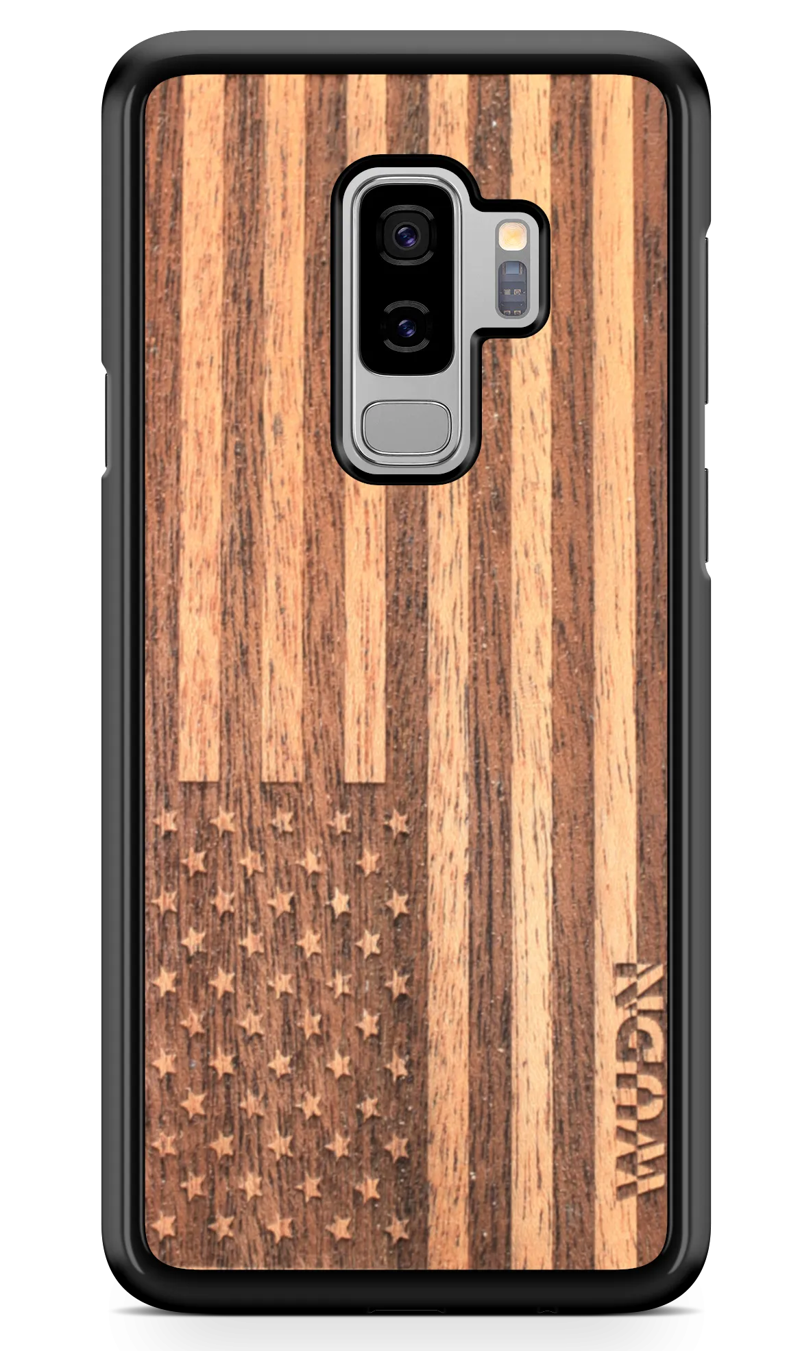 Slim Wooden Phone Case | American Flag in Mahogany