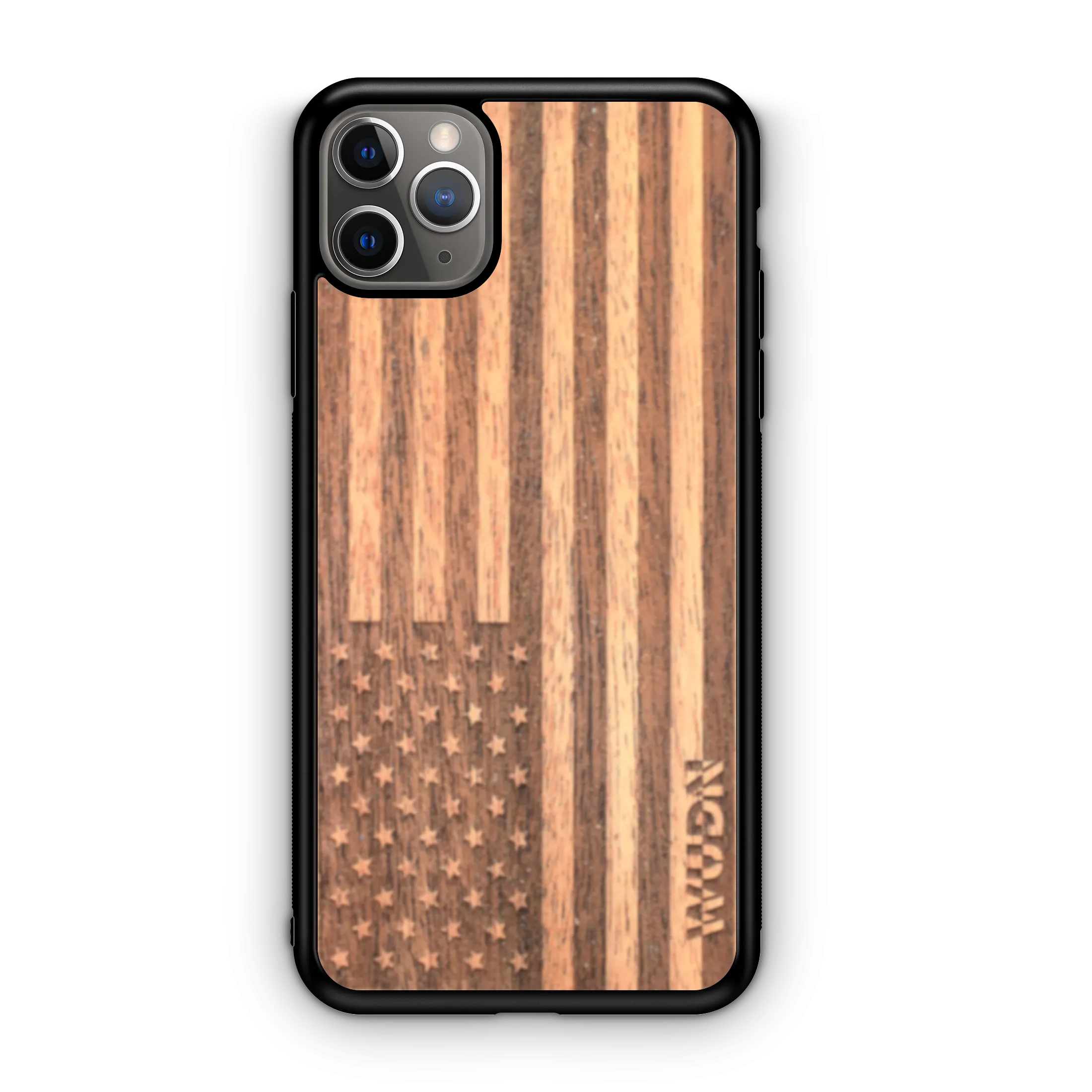 Slim Wooden Phone Case | American Flag in Mahogany