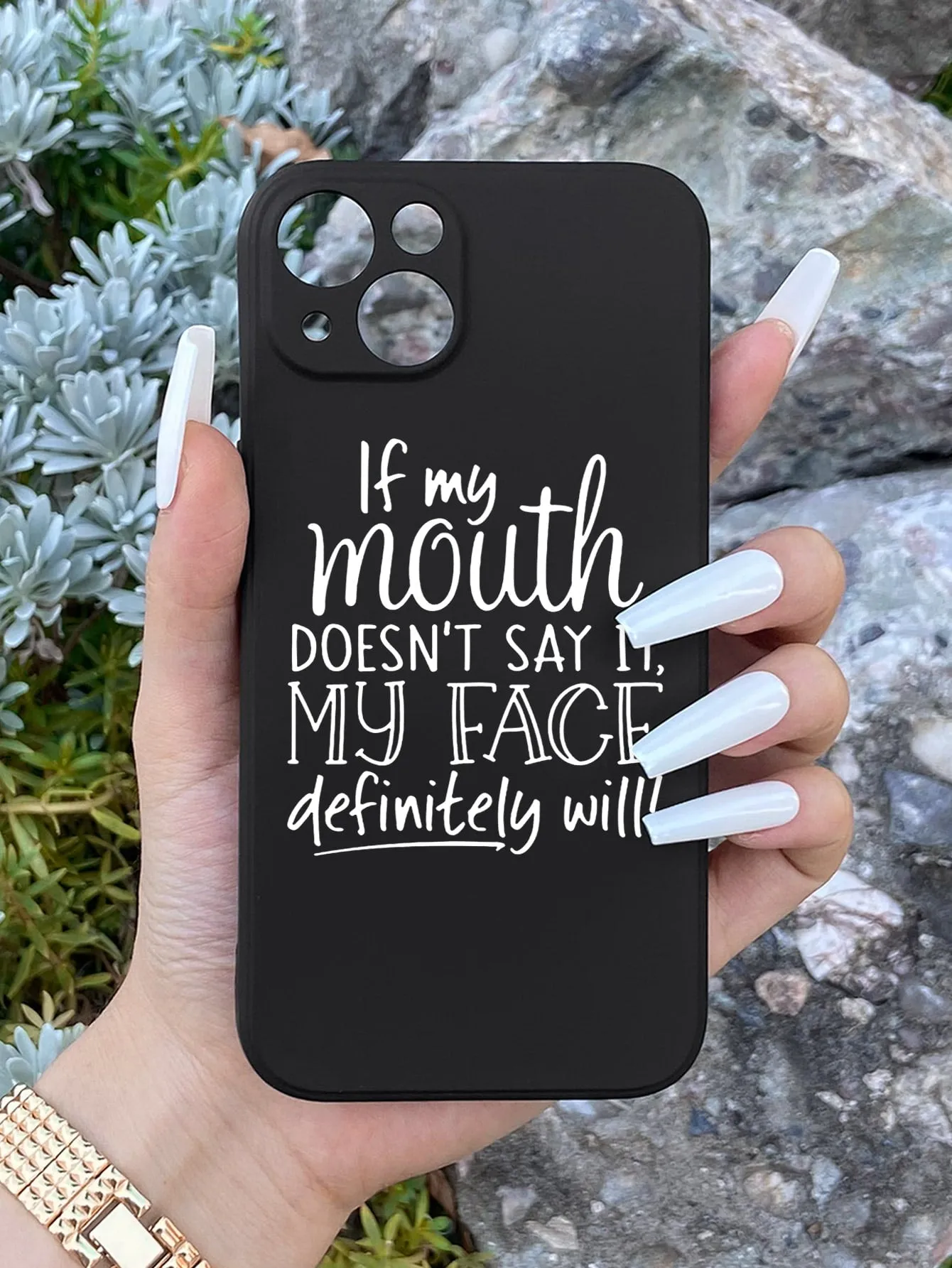 Slogan Graphic Phone Case