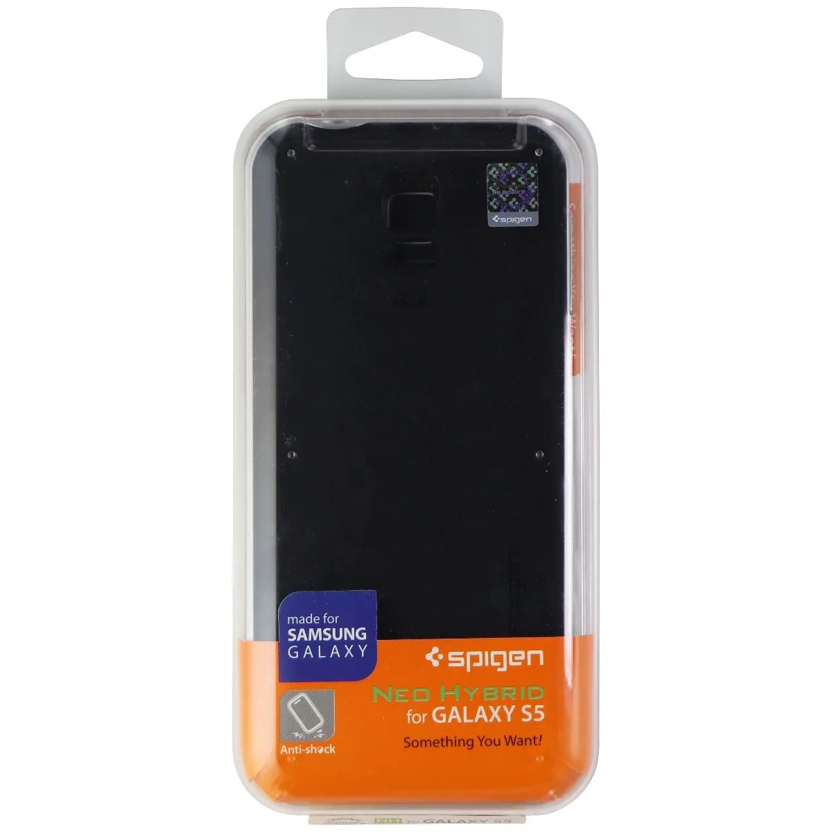 Spigen Neo Hybrid Series Case for Samsung Galaxy S5 - Black / Satin Silver