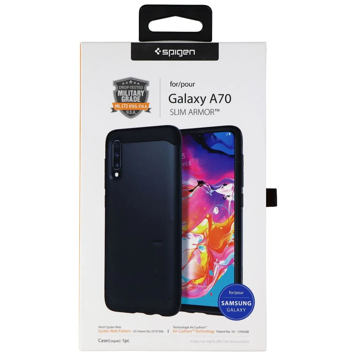 Spigen Slim Armor Series Case for Samsung Galaxy A70 - Metal Slate/Black