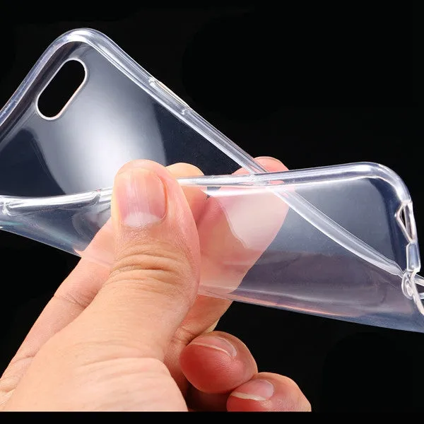 Super Flexible Clear TPU Case For Iphone 6 4.7inch Slim Crystal Back Protect Skin Pure Rubber Phone Cover