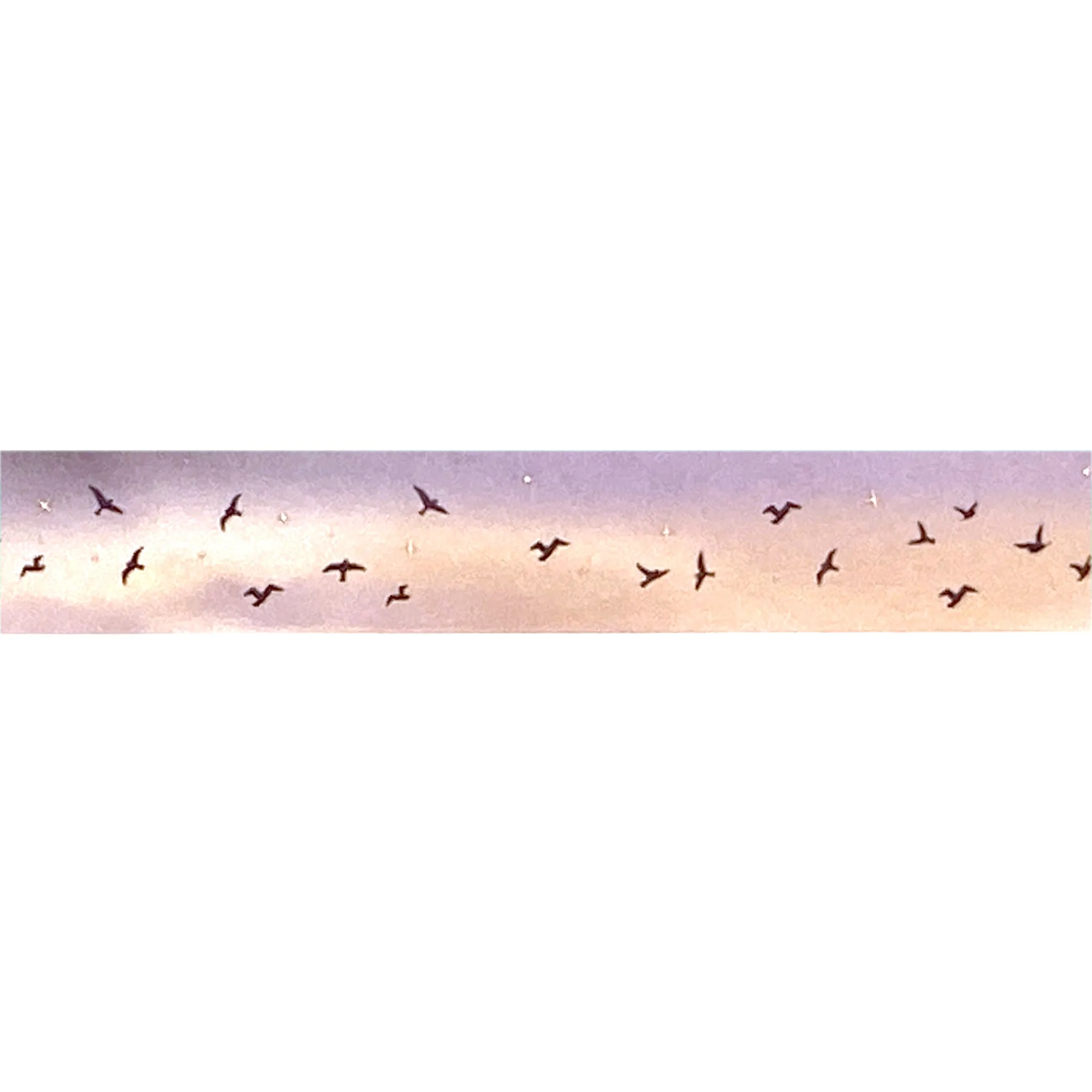 Swan Lake Nightfall Birds washi (15mm   rose gold foil)