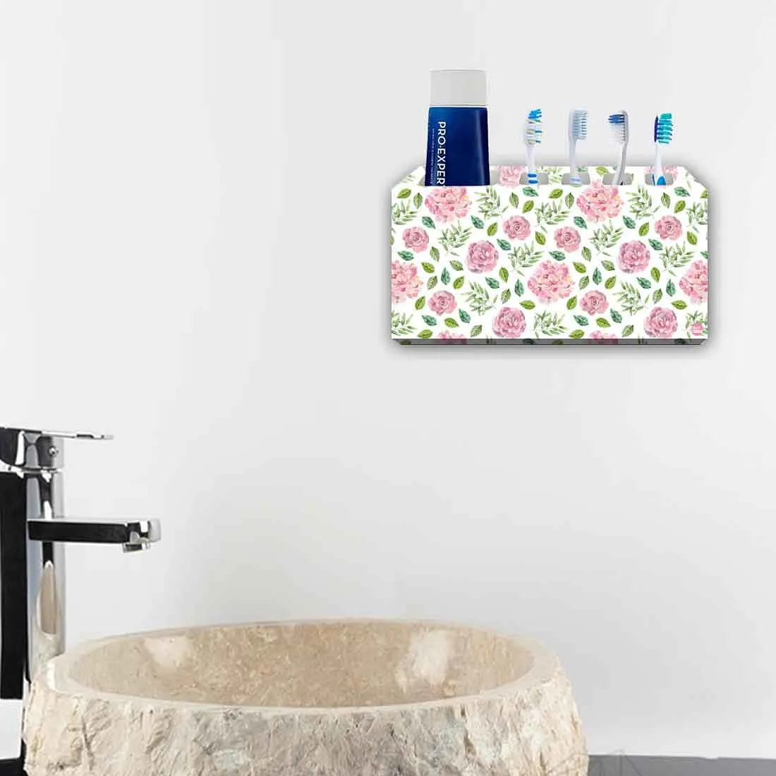 Toothbrush Holder Wall Mounted -Floral Designer