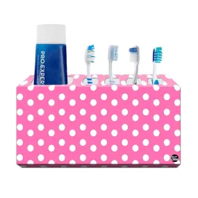 Toothbrush Holder Wall Mounted -Pink Dots