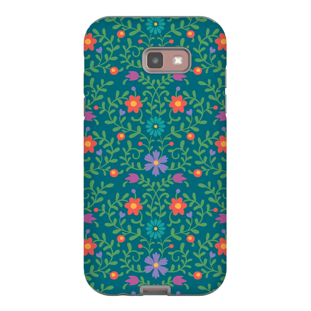 Tough Phone Case - Green Wallpaper Pattern