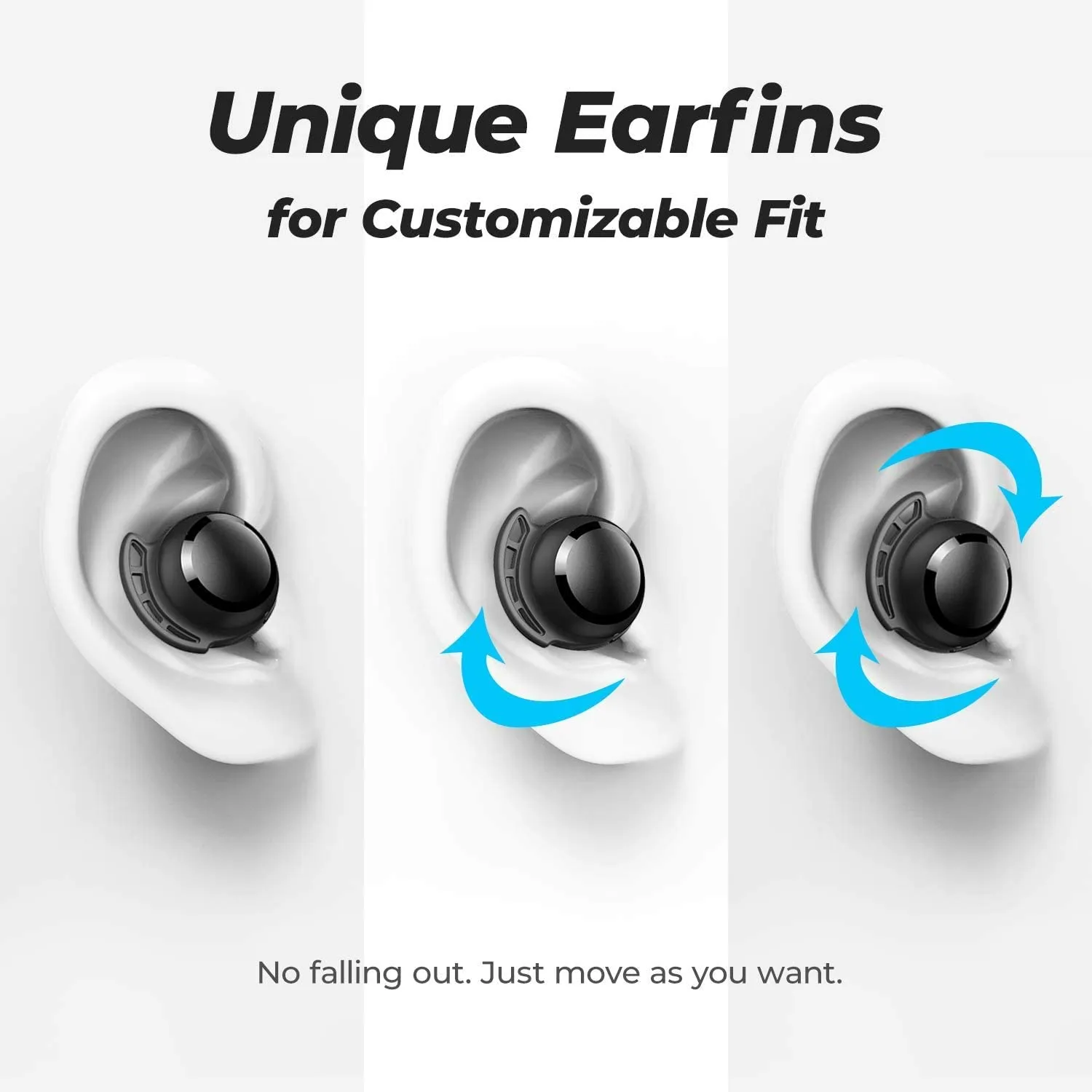 Tribit FlyBuds 3 True Wireless Earbuds 5h Playtime with Built-in 2600mAh Powerbank and Dedicated Controls IPX7 Waterproof Rating Bluetooth 5.0 BTH92