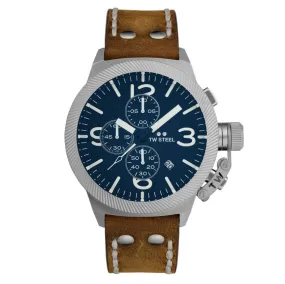 TW Steel Watch Canteen Chronograph Blue CS106